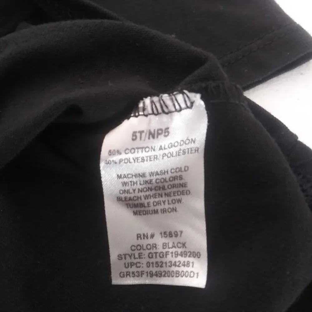 Garanimals girl's size 5T black top